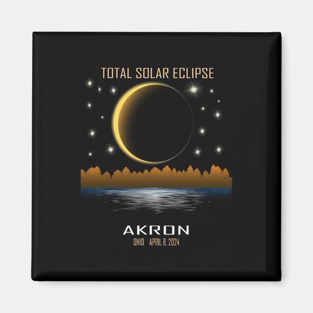 Imã Totalidade do Eclipse Solar Total 2024 (Frente)