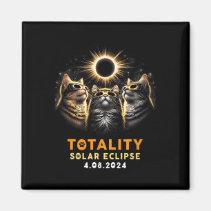 Imã Totalidade Gatos Vestindo Eclipse Solar Gles 4.08.