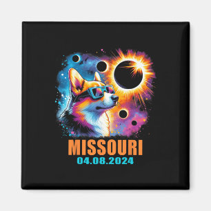 Imã Totalidade Total Eclipse Solar 2024 Missouri Corgi