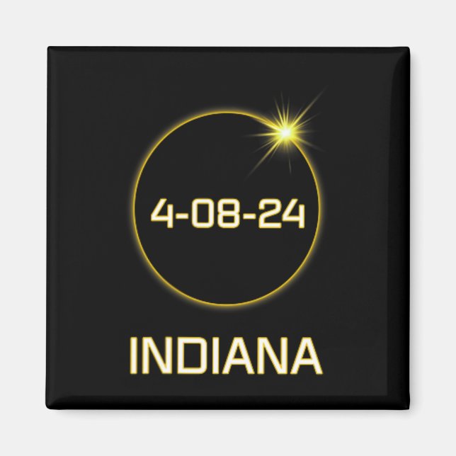 Imã Totality Path 2024 Indiana Total Eclipse Pocket (Frente)