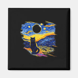 Imã Totality Solar Eclipse 2024 Starry Night Van Gogh