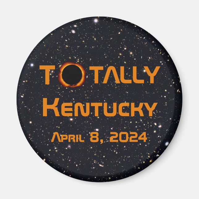 Imã Totalmente Kentucky 2024 Solar Eclipse (Frente)