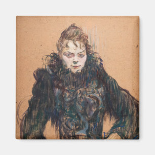 Imã Toulouse-Lautrec - Mulher com um Boa Preto