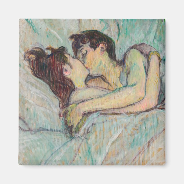 Imã Toulouse-Lautrec - Na Cama, O Beijo (Frente)