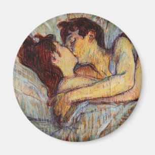 Imã Toulouse-Lautrec na cama o ímã do beijo