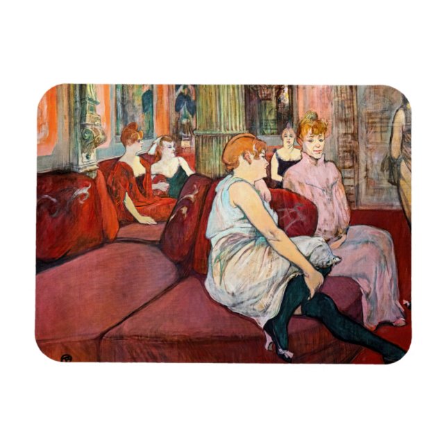 Ímã Toulouse-Lautrec - No Salão, Rue des Moulins (Horizontal)