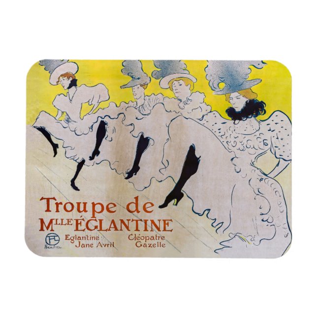Ímã Toulouse-Lautrec - Troupe de Mlle Eglantine (Horizontal)