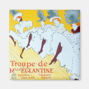 Imã Toulouse Lautrec Yellow Dancing Girl Poster