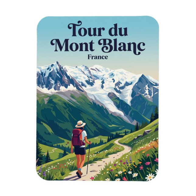 Ímã Tour du Mont Blanc França (Vertical)
