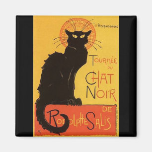 Imã Tournée du Chat Noir, Steinlen Black Cat Vintage