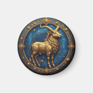 Imã Touro Dourado na Roda Zodiacal Cósmica
