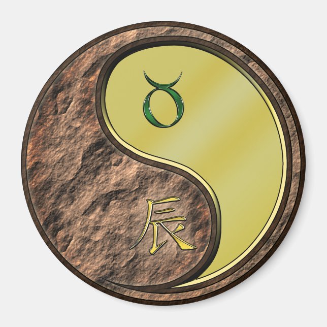 Imã Touro & Dragão de Metal (Frente)