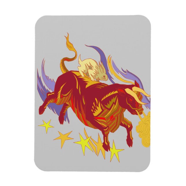 Ímã Touro e Coelho — Magneta flexível (Vertical)