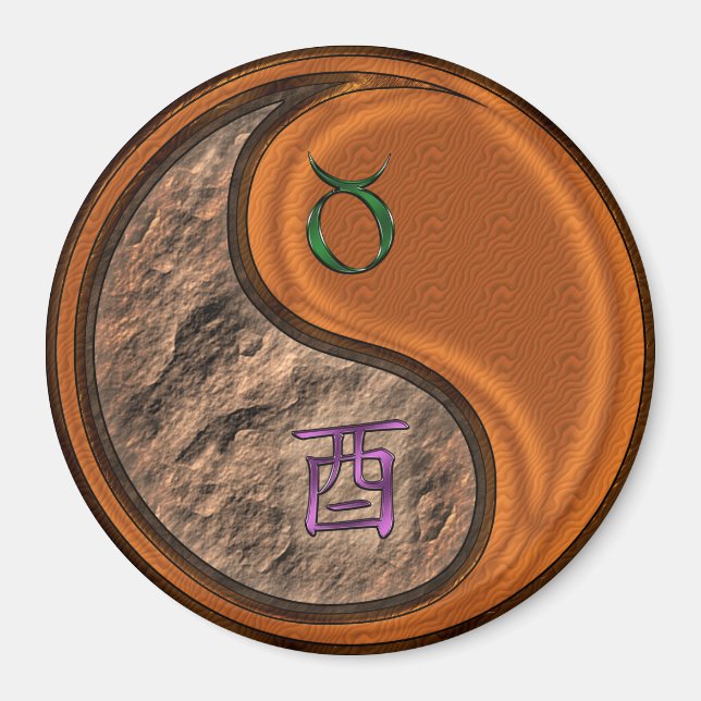 Imã Touro & Galo de Madeira (Frente)