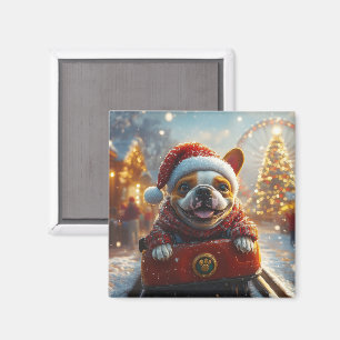 Imã Touro Terrier Cachorro Porta copos Natal