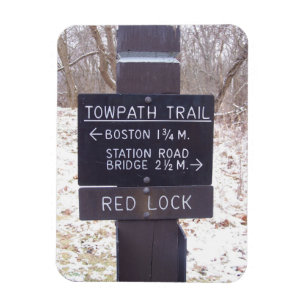 Ímã Towpath Trail Sign, Cuyahoga Valley National Park