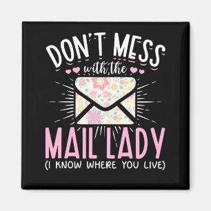 Imã Trabalhadora Postal Esposa Funny Mailman Mulher