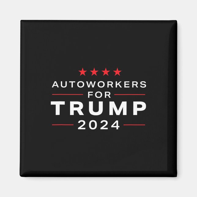 Imã Trabalhadores Para Trump 2024 - Design Trump Union (Frente)