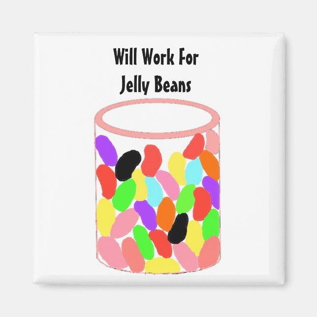 Imã Trabalharei por Jelly Beans (Frente)