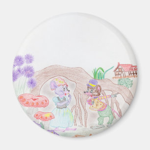 Imã Trabalho de arte de Crianças Personalizadas, dois