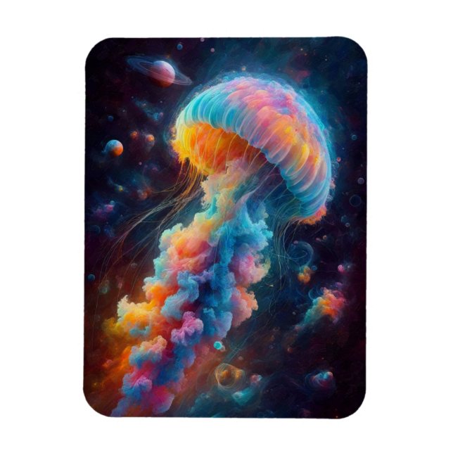 Ímã Trabalho de arte de medusa cósmica (Vertical)