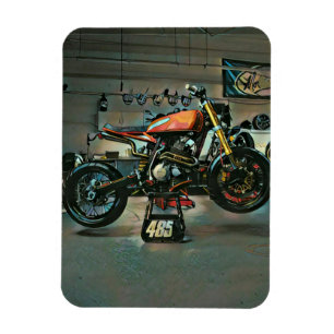 Ímã trabalho de arte de motocicleta vintage