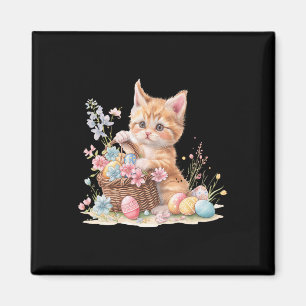 Imã Trabalho de arte de Ovos de Gatinho Páscoa