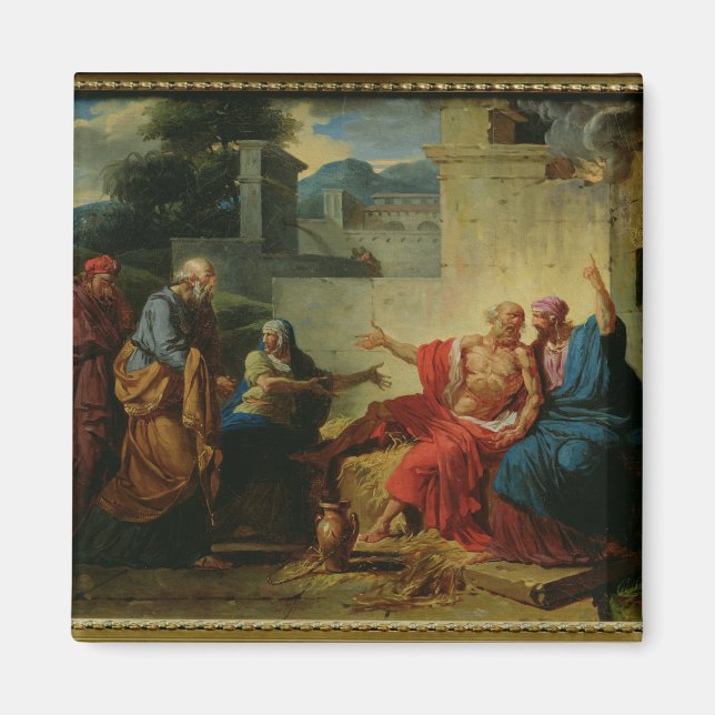 Imã Trabalho sendo repreendido por sua esposa, c.1790 (Frente)