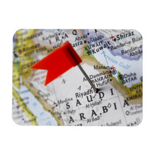 Ímã Trace o pino colocado em Riyadh, Arábia Saudita n