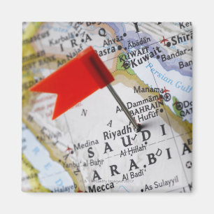 Imã Trace o pino colocado em Riyadh, Arábia Saudita n