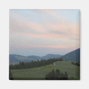 Imã Traços através das montanhas