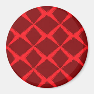 Imã Traços de pincel vermelho, legal, de tendências, u