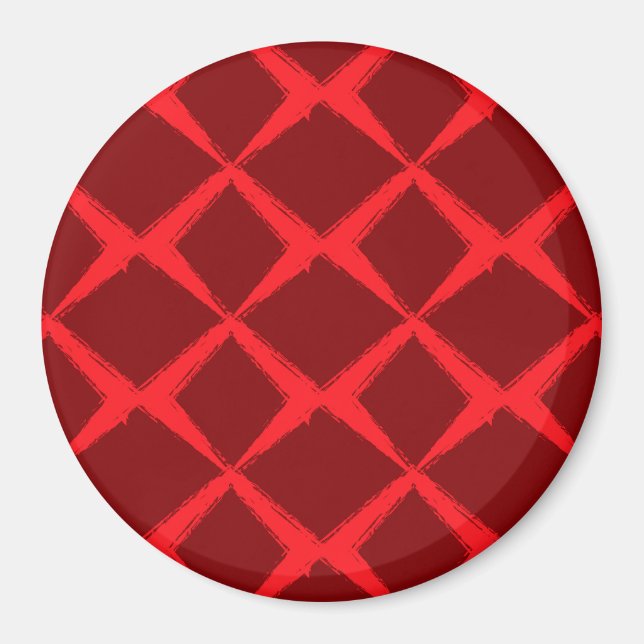 Imã Traços de pincel vermelho, legal, de tendências, u (Frente)