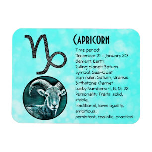 Ímã Traços e fatos do Capricórnio Horóscopo