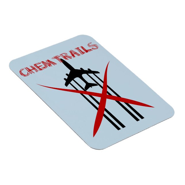 Ímã Traços químicos de pulverização de aviões cruzados (Lado Direito)