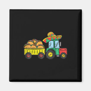 Imã Tractor de Taco Infantil Cinco De Mayo Comida Mexi