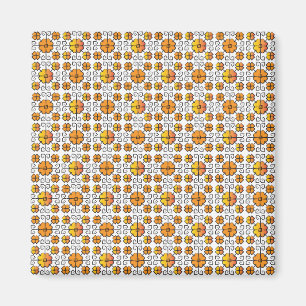 Imã Tradicional letão - símbolo SUN - padrão geomé