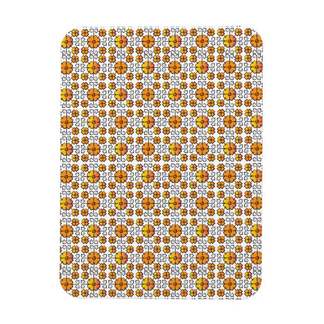 Ímã Tradicional letão - símbolo SUN - padrão geométric (Vertical)