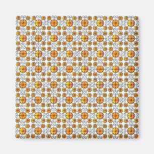 Imã Tradicional letão - símbolo SUN - padrão geométric