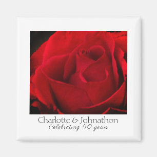 Imã Traditional red rose 40th wedding anniversary