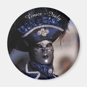 Imã Traje azul do carnaval - Veneza, Italia