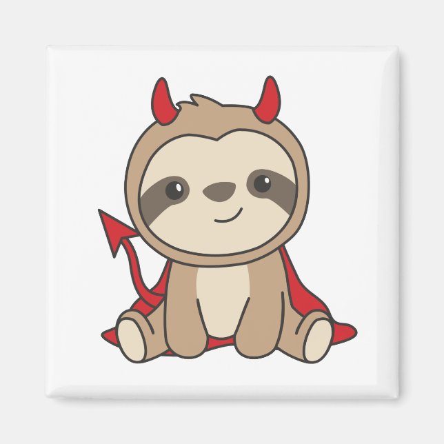 Imã Traje de Bruxa do Diabo Bonito do Halloween (Frente)