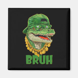 Imã Traje de Dia de São Patrício Alligator Bruh para A