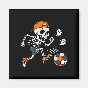 Imã Traje de Halloween de Futebol Esqueleto Camiseta p