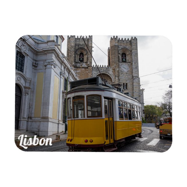 Ímã Trama amarela na Catedral de Lisboa em Portugal (Horizontal)