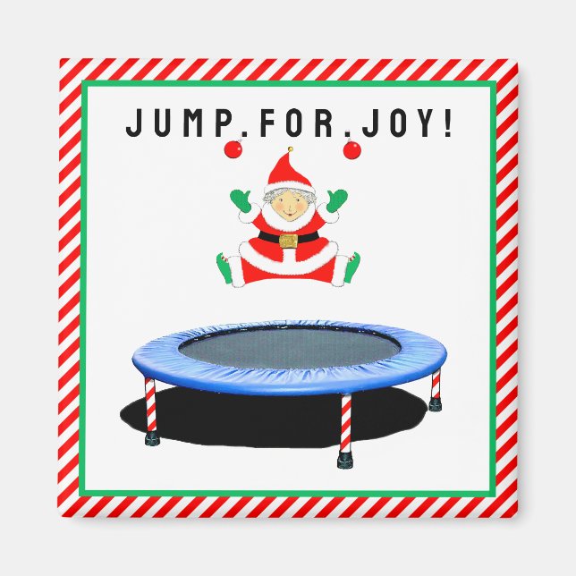 Imã Trampoline Gymnastics Stocking Stuffers (Frente)