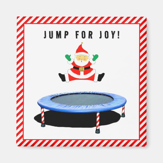 Imã Trampoline Gymnastics Stocking Stuffers (Frente)