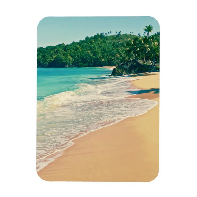 Ímã Tranquil Tropical Island Beach (Vertical)