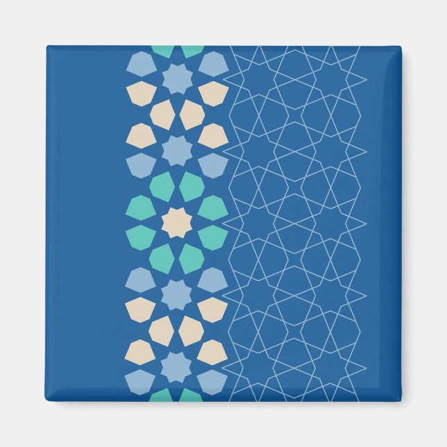 Imã Tranquilidade azul turquesa (Frente)