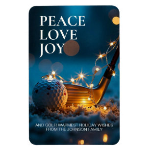 Ímã Tranquilo Snowy Night Golf Natal